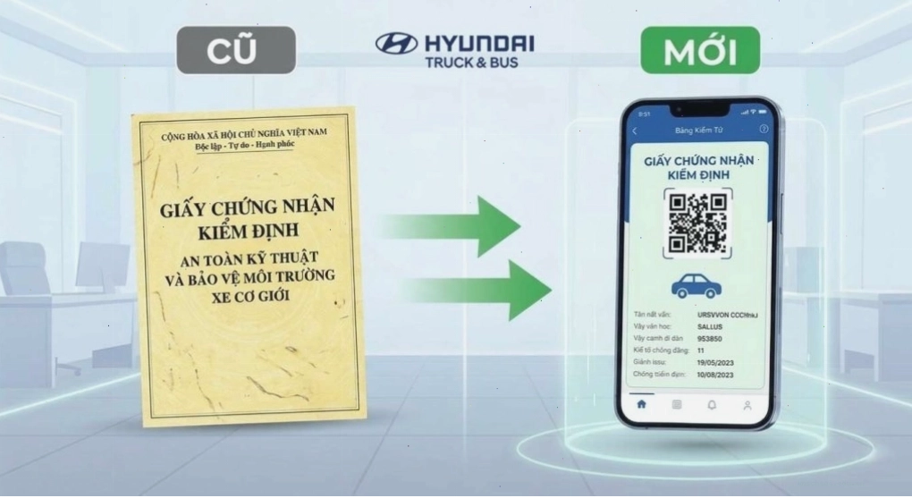 Sổ đăng kiểm điện tử thay thế giấy đăng kiểm truyền thống